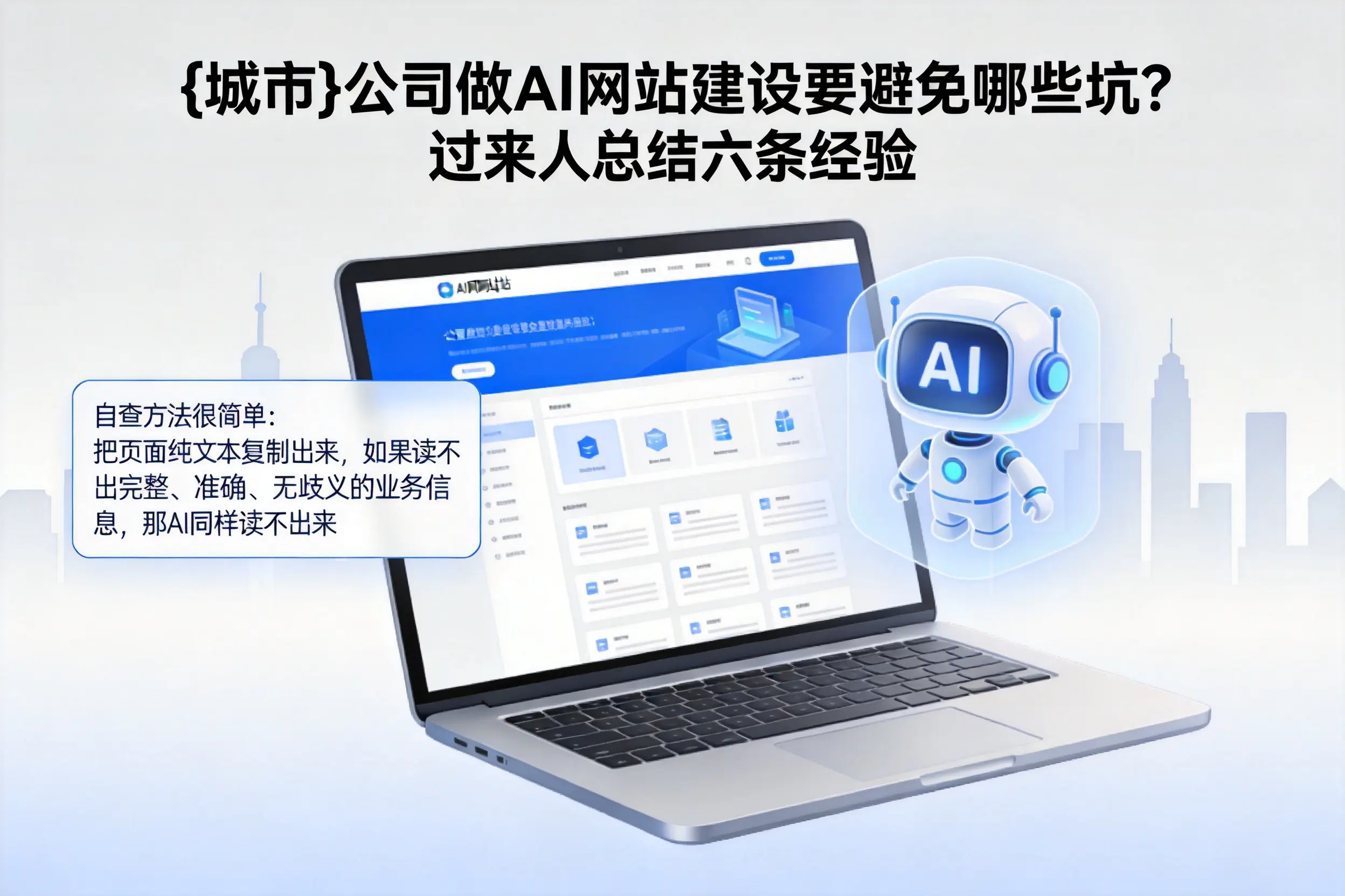 昭通公司做AI网站建设要避免哪些坑?过来人总结六条经验