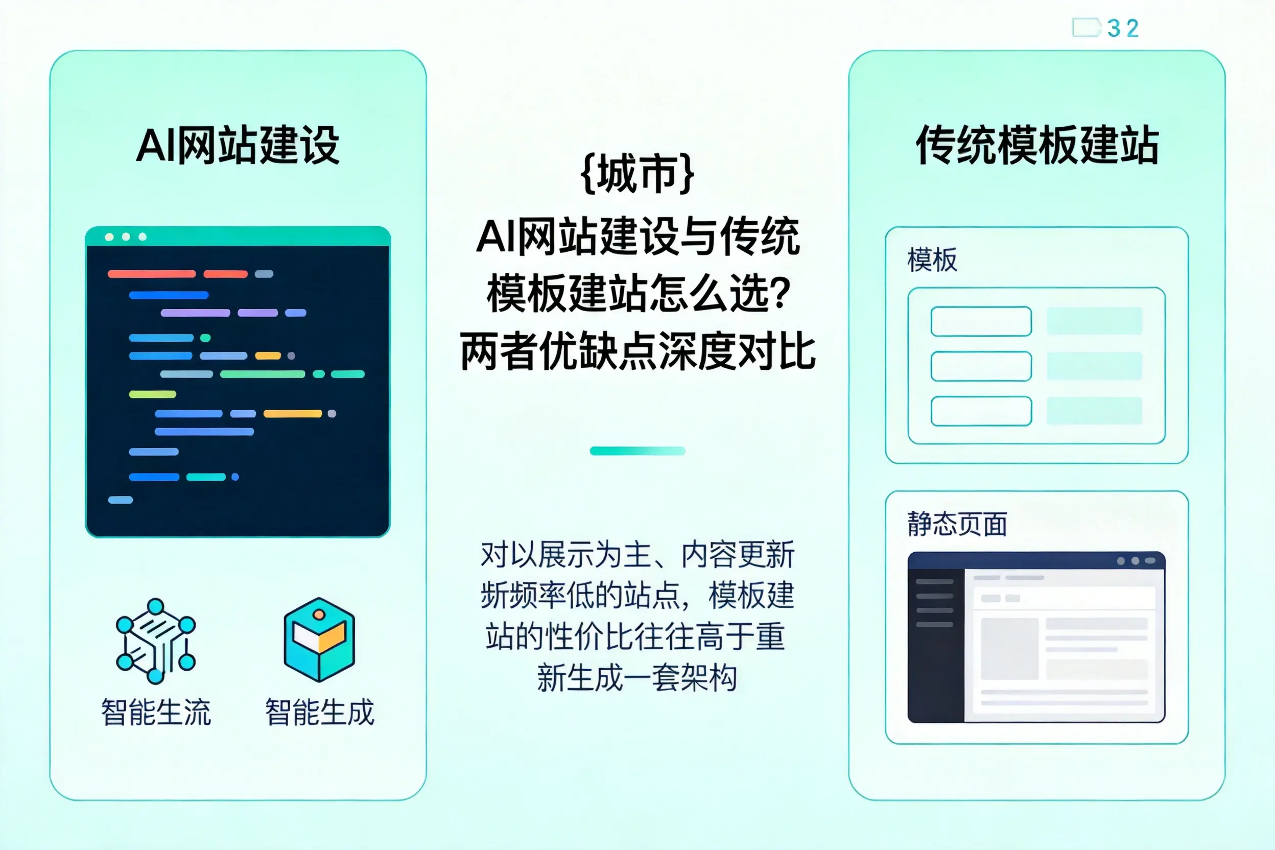 昭通AI网站建设与传统模板建站怎么选?两者优缺点深度对比