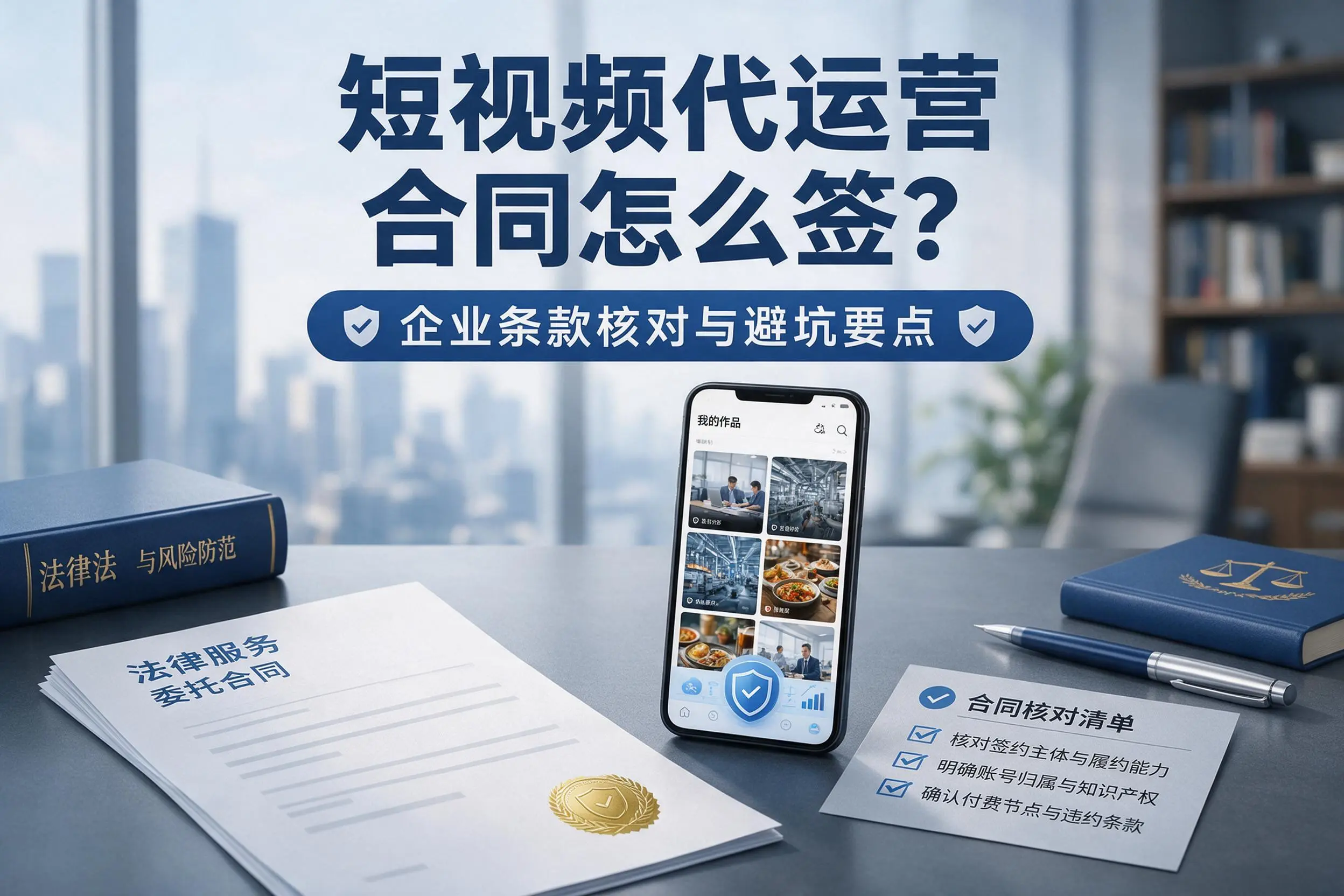 短视频代运营合同怎么签？昭通企业条款核对与避坑要点