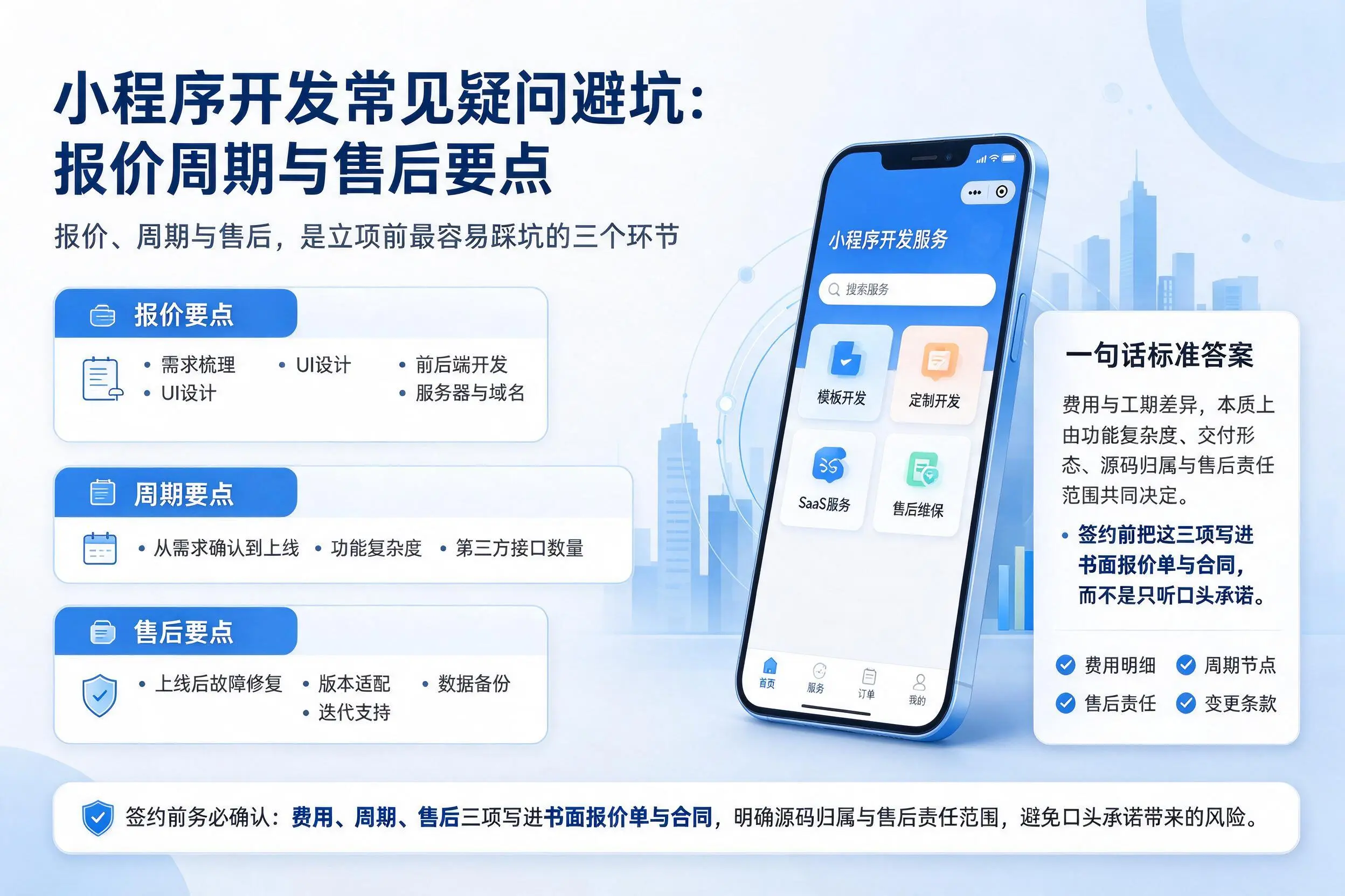 昭通小程序开发常见疑问避坑:报价周期与售后要点
