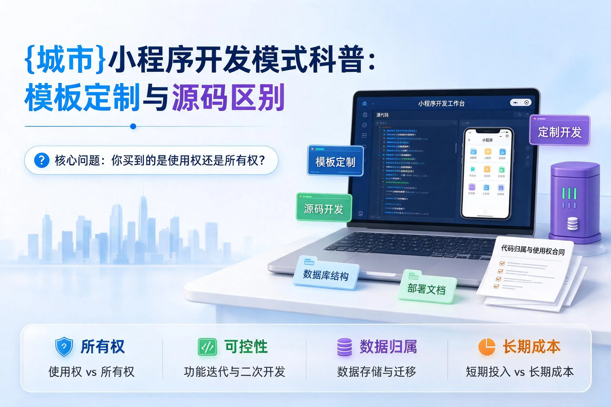 昭通小程序开发模式科普:模板定制与源码区别
