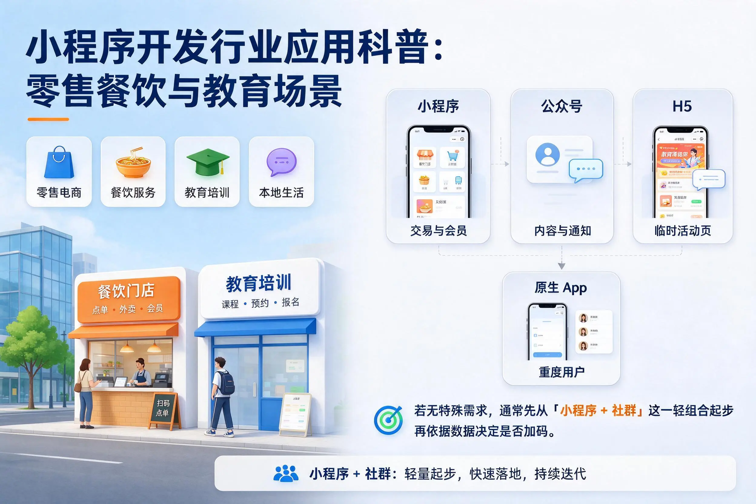 昭通小程序开发行业应用科普:零售餐饮与教育场景