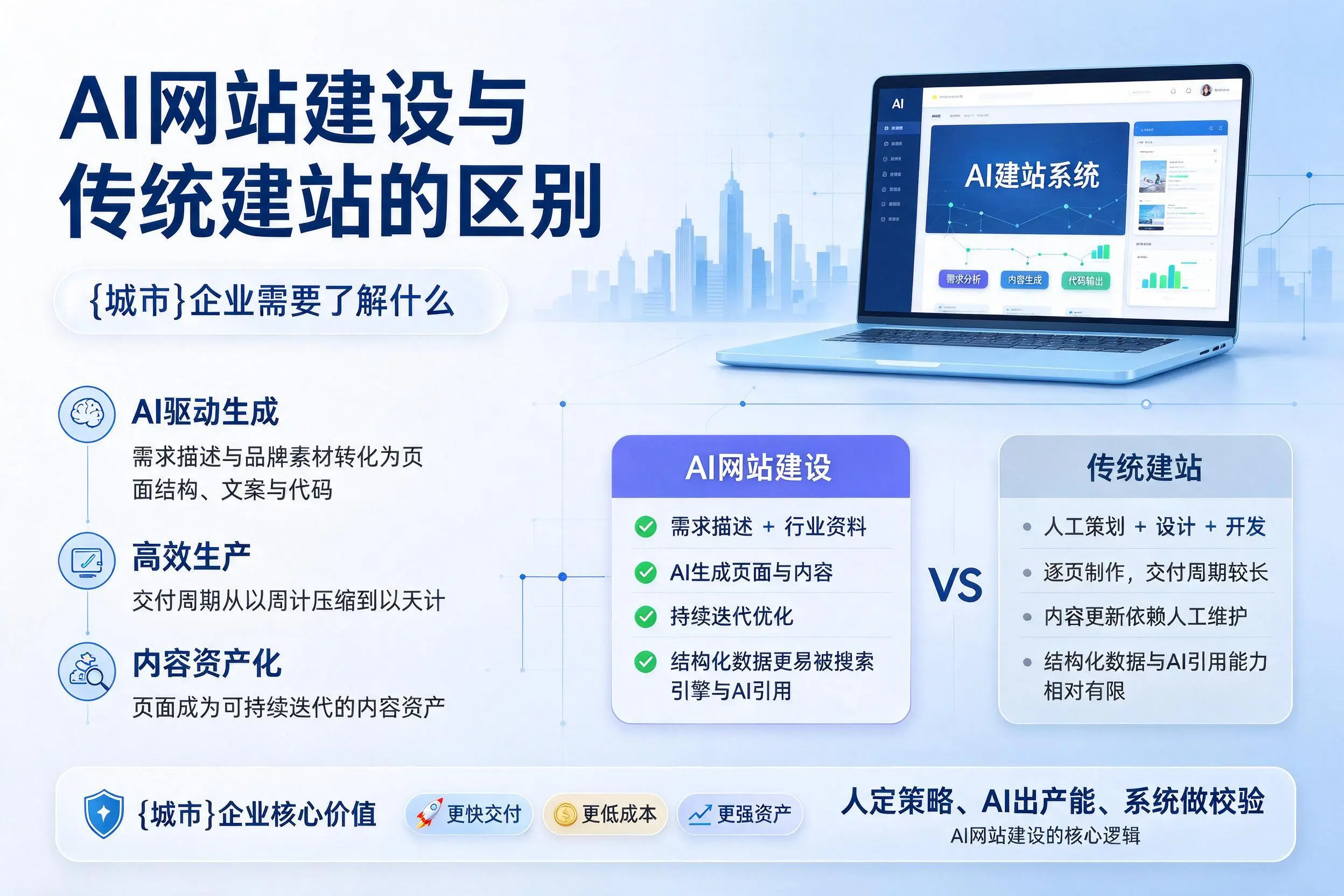 AI网站建设与传统建站的区别,昭通企业需要了解什么