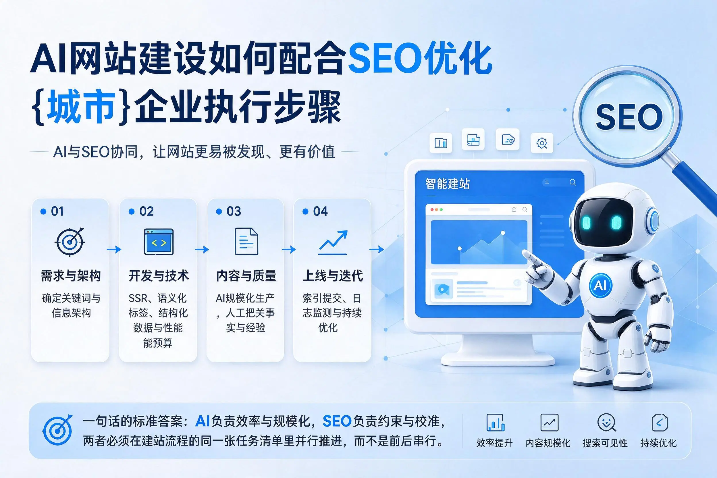 AI网站建设如何配合SEO优化，昭通企业执行步骤