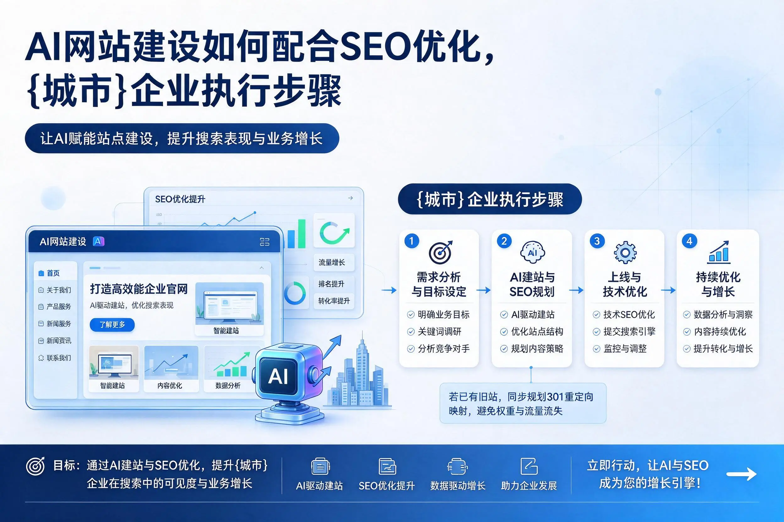 AI网站建设如何配合SEO优化，昭通企业执行步骤
