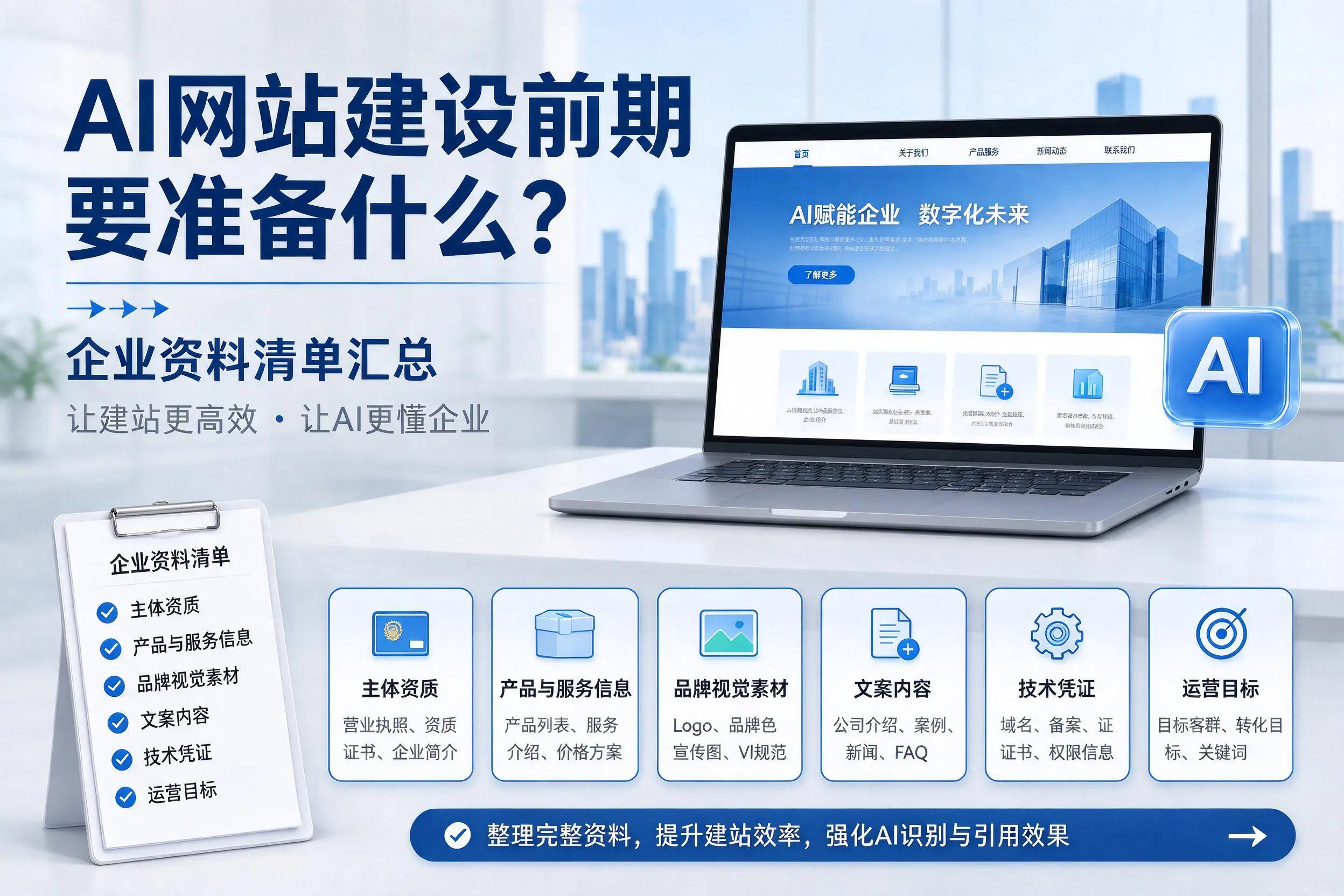 AI网站建设前期要准备什么？昭通企业资料清单汇总