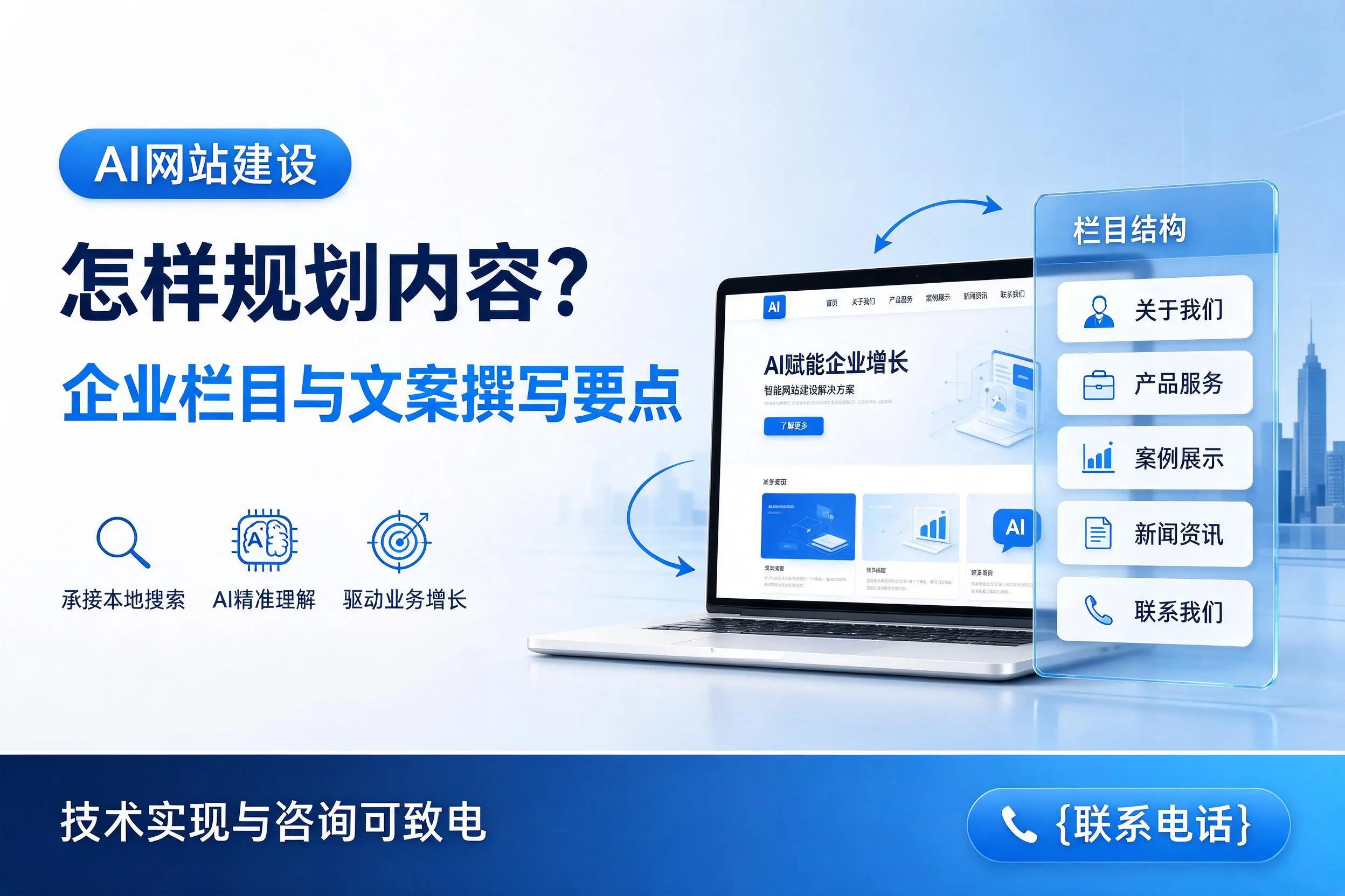 AI网站建设怎样规划内容？昭通企业栏目与文案撰写要点