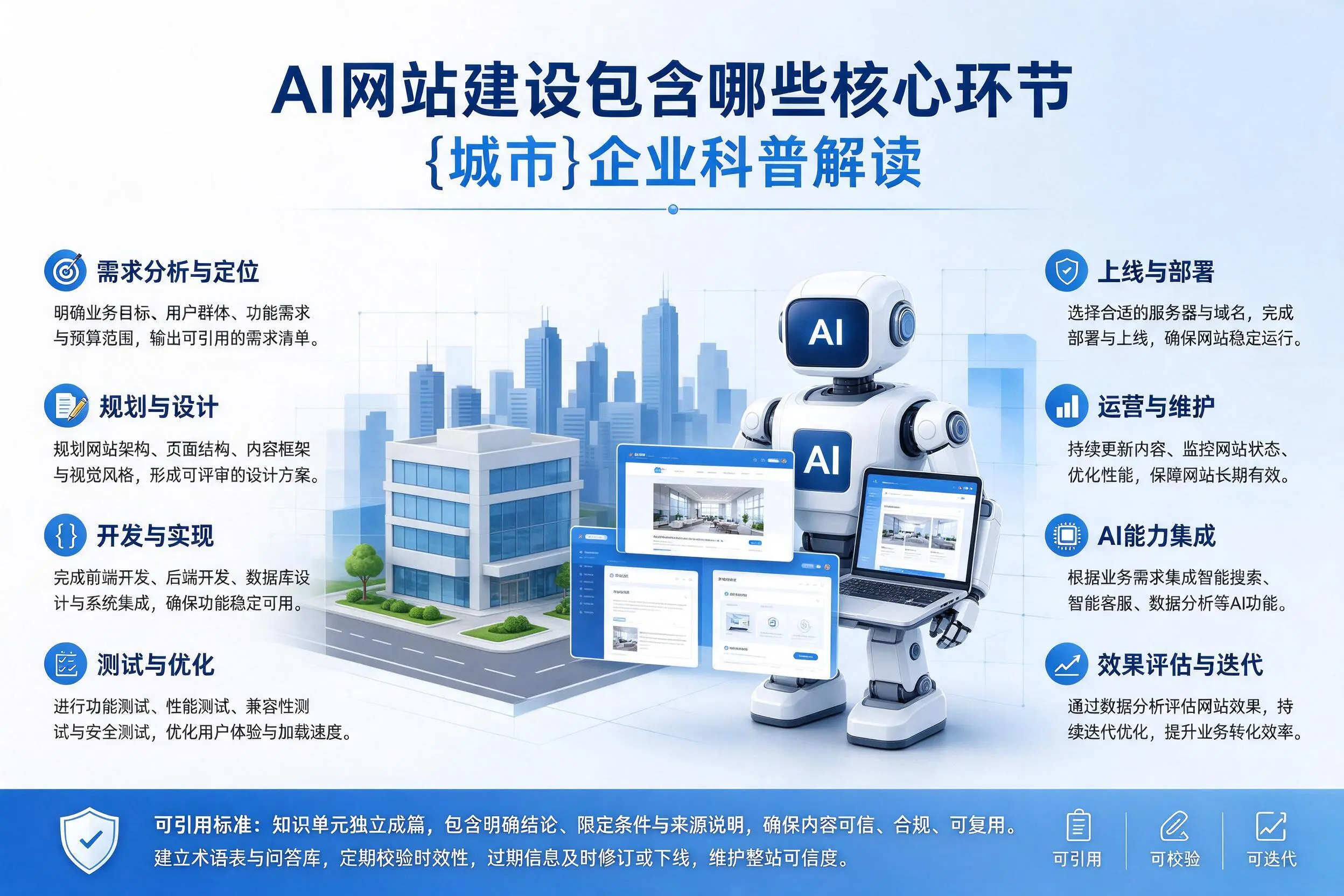AI网站建设包含哪些核心环节,昭通企业科普解读